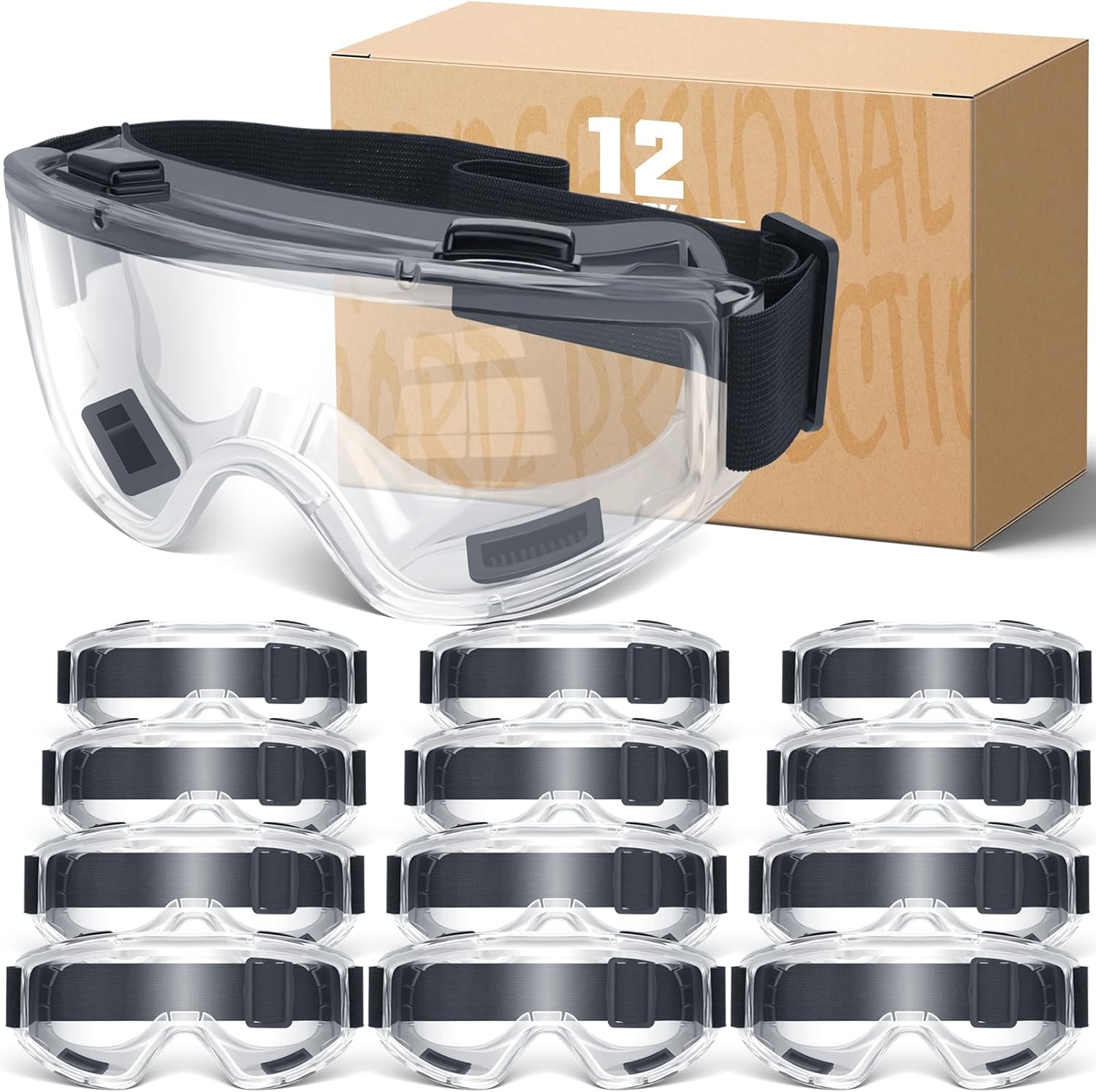 OXG Safety Goggles ANSI Z87.1 Glasses, Anti-Fog Protective Safety Glasses Lab Goggles Men Women Eye Protection Goggles