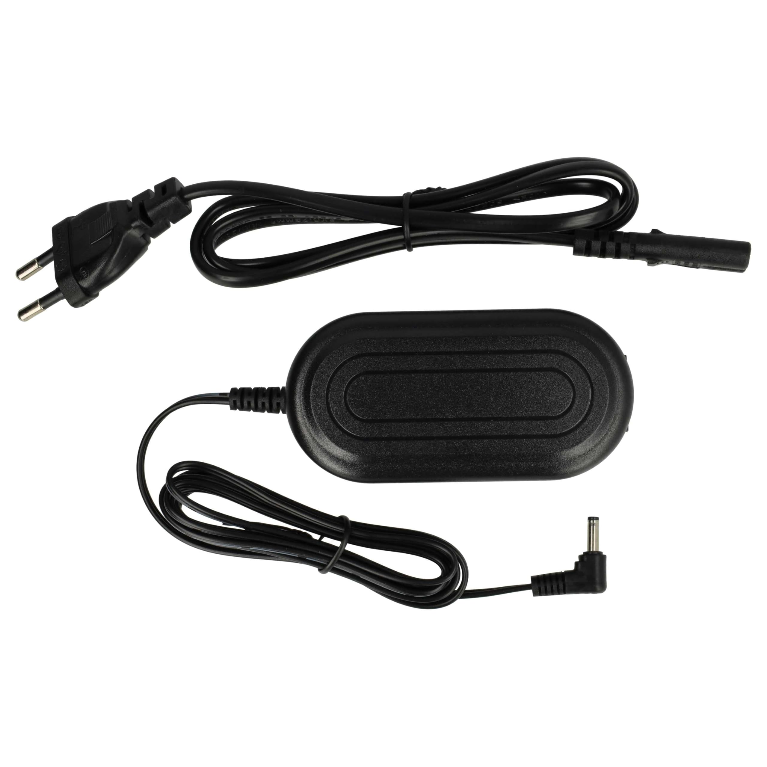 vhbw alimentatore, cavo di alimentazione compatibile con Canon MVX10i, MVX 10i, MVX150i, MVX 150i, MVX25i fotocamera, SLR - 2 m