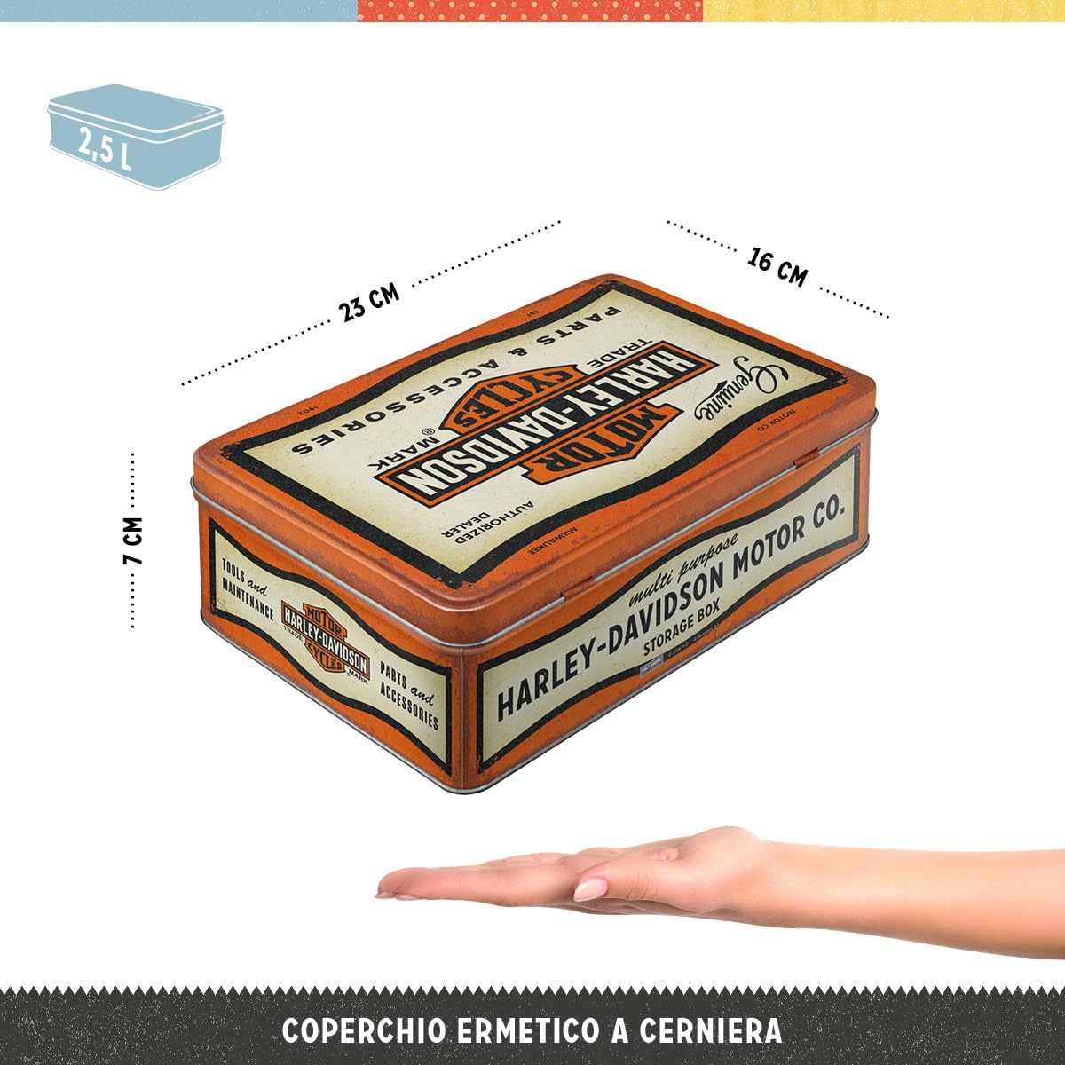 Targa Retrò Harley-Davidson 30x40 Cm - Metallica, Design Vintage, Official License, Made In Germany - Foto 9