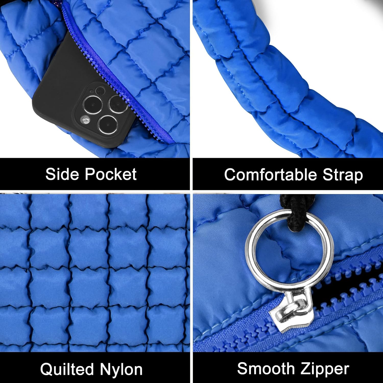 Puffer Tote Bag for Women Large Quilted Puffy Lightweight Carryall Crossbody Tote Bag for Women - Image 5