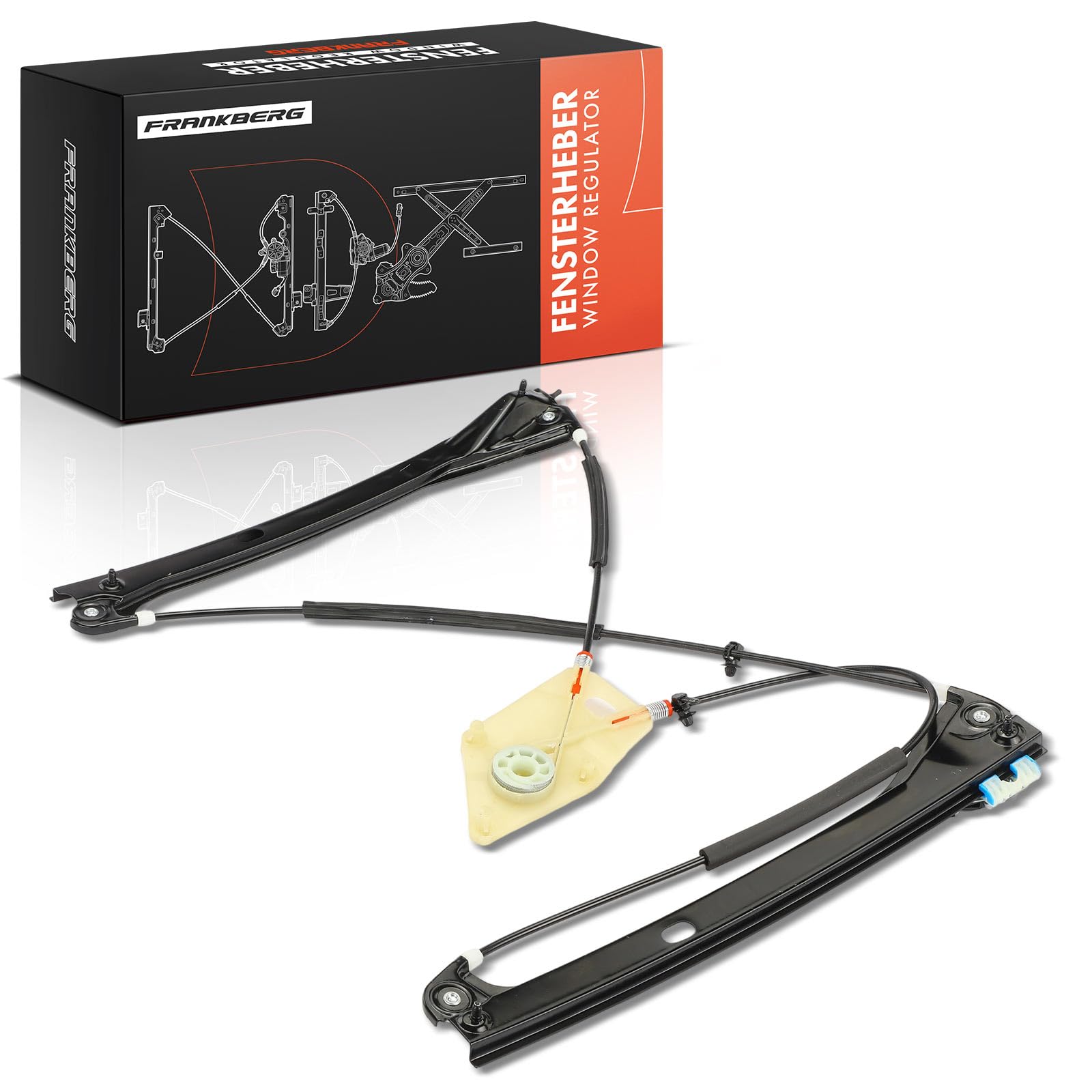 Frankberg Regulador de elevalunas eléctrico sin motor 2/3 puertas | 6R3837461A, eléctrico, sin Motor, 2/3 puertas, Al frente, izquierda, 6R3837461A; Compatible con: Polo Van 6R,Polo 6C1 6R1