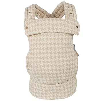 Baby Carrier for Newborns to Toddlers, Houndstooth Adjustable Soft Cotton Linen Carrier, 4-in -1 Lightweight Front and Back Ergonomic Baby Holder Carrier