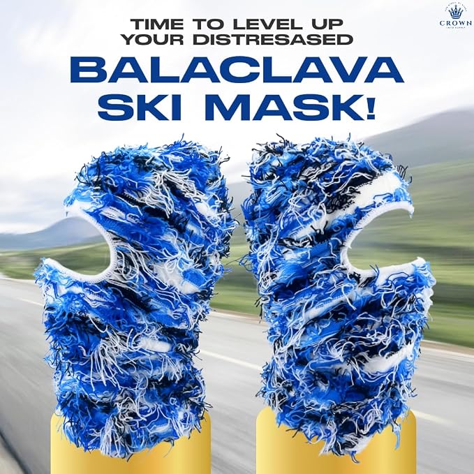 Pasamontañas azul unisex para invierno y verano miniatura 7