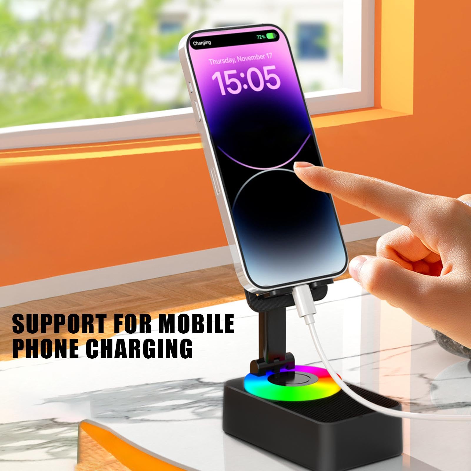 Supporto for altoparlante Bluetooth 4 in 1 con rotazione a