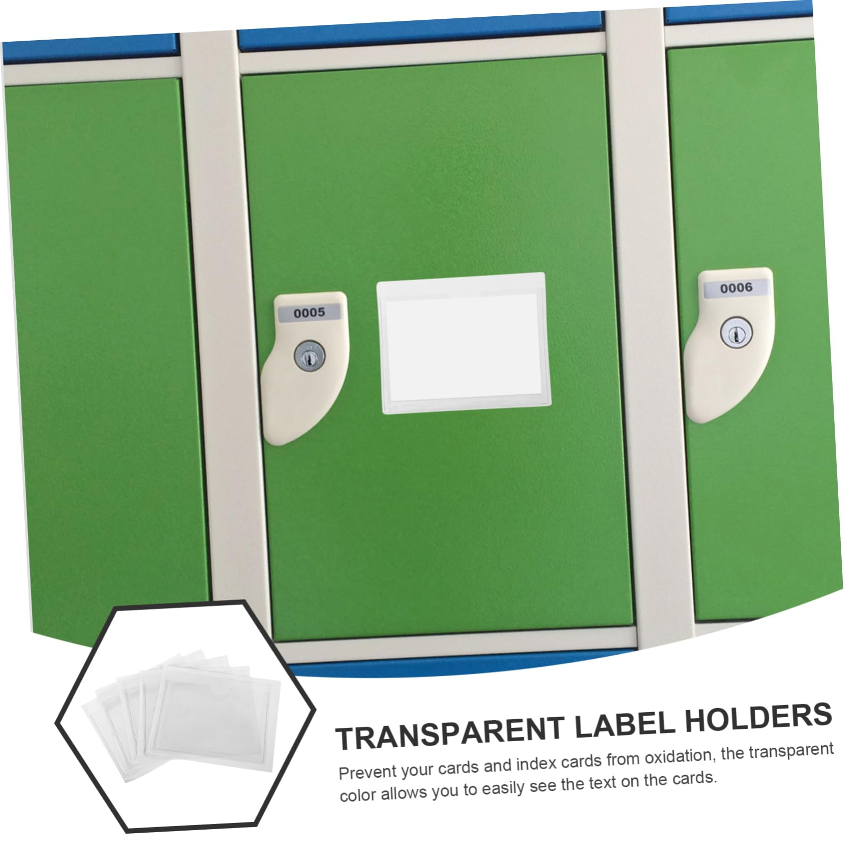 50 Pochettes Plastique Adhésives Transparentes Pour Cartes De Visite - Taille 6x10cm - PVC étanche - Classement Bureau Et Stockage - 5