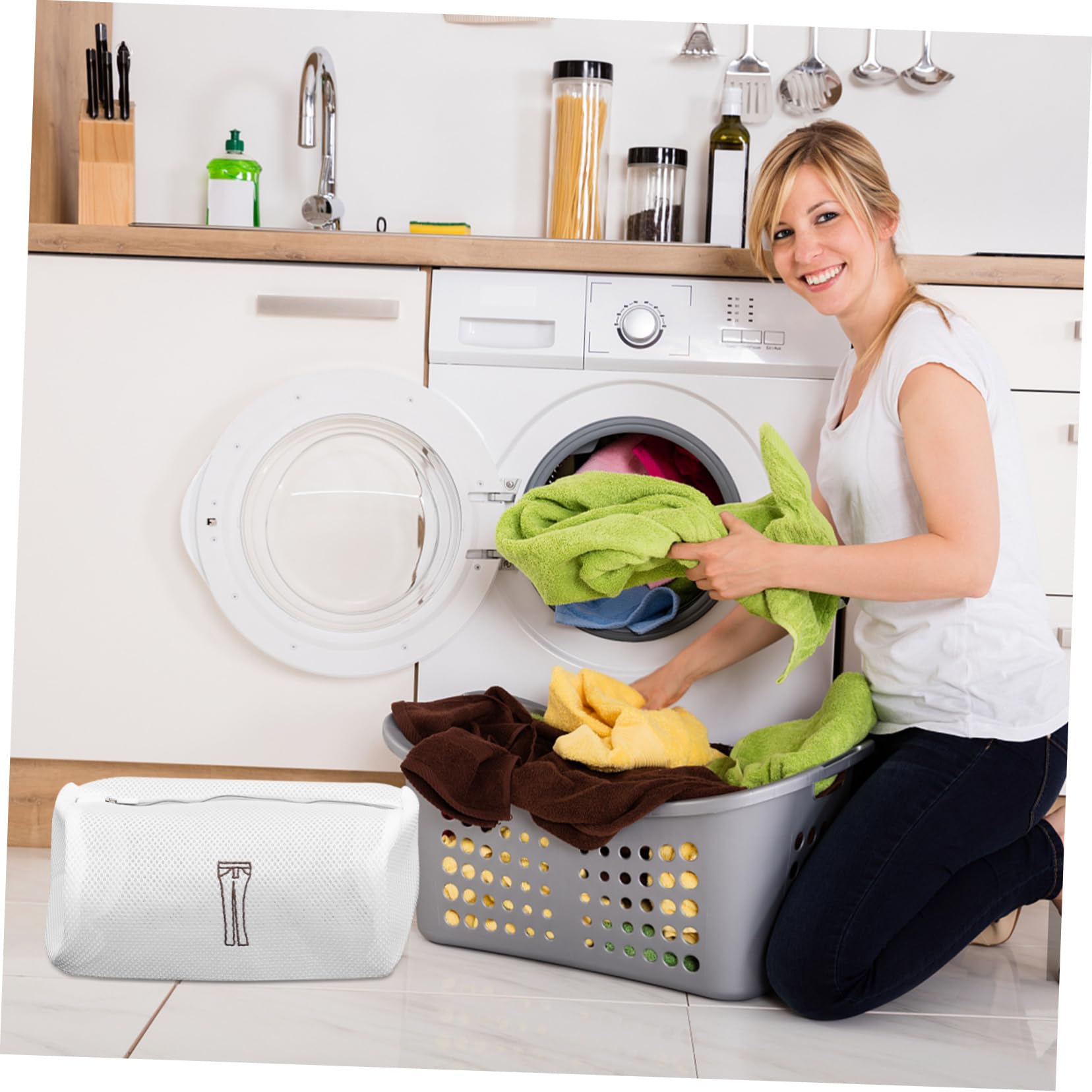 UKCOCO 6pezzi Sacchetti per Bucato in Rete per Lavatrice di Sacchetti per Bucato in Rete per Indumenti Biancheria Intima Calzini Viaggi e Uso Domestico
