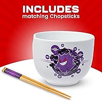 Vista 206 de Silver Buffalo The Powerpuff Girls Girl Power Featuring Blossom, Bubbles, and Buttercup Ceramic Ramen Noodle Rice Bowl with Chopsticks, Microwave