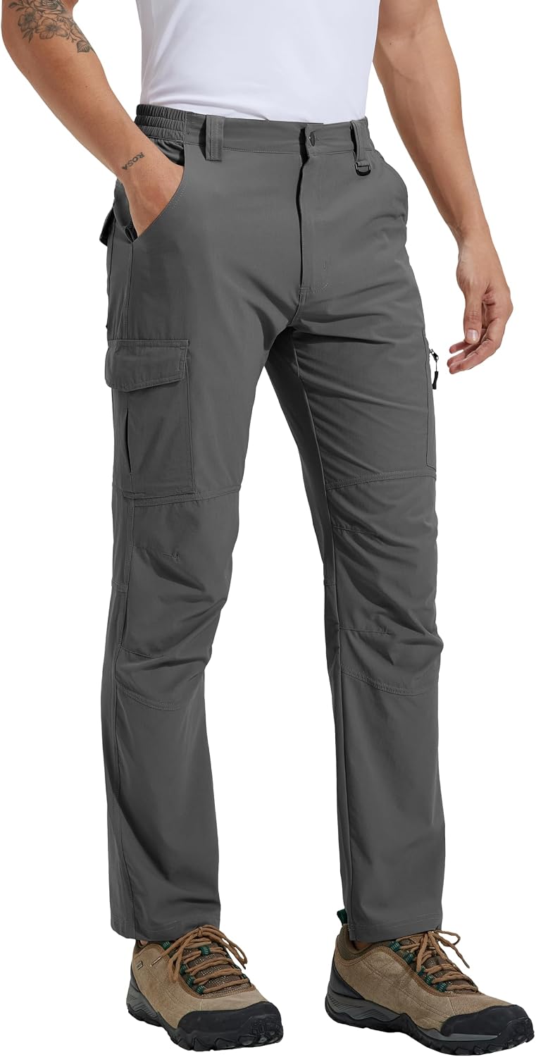 Men's Hiking Pants Lightweight Quick Dry Water Resistant Fishing Travel Climbing Outdoor Stretch Cargo Work Pants