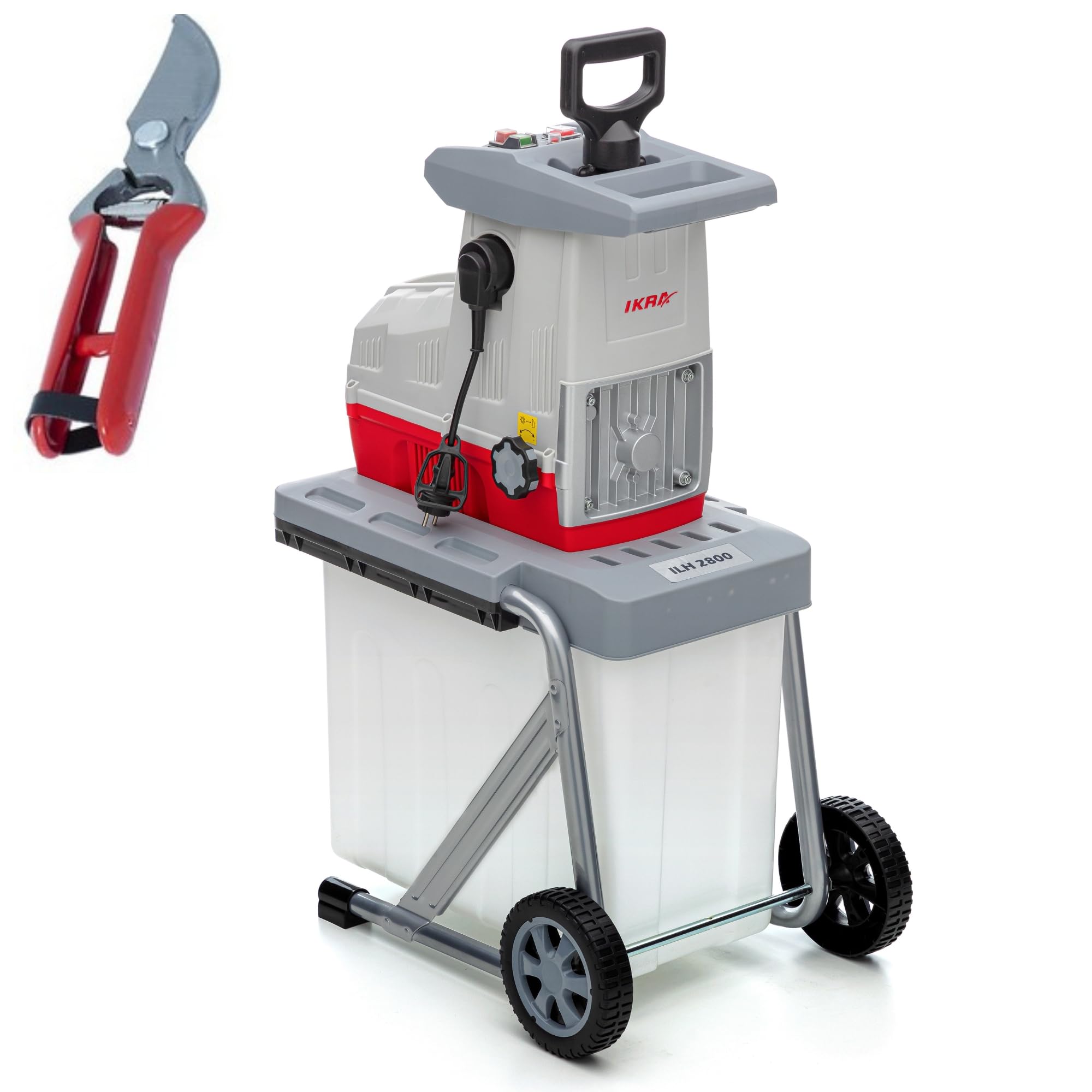 IKRA electric silent shredder ILH 2800, branch diameter at 44 mm, incl. pruning shears