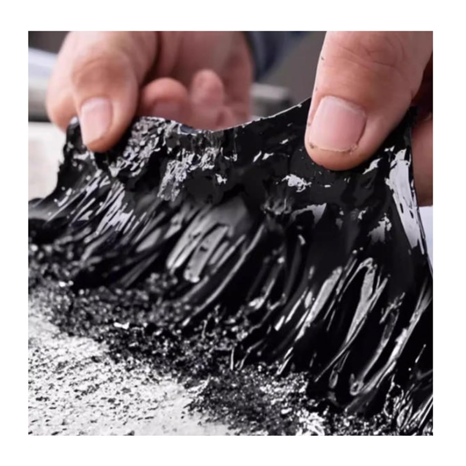 Cinta de sellado de butilo y aluminio, Negro Rollo Adhesivo de Tela Asfáltica，membrana for techos, cinta impermeable for techos,para Reparación Techos,Goteras,Grietas(THK1.2mm/W0.5*L5m)