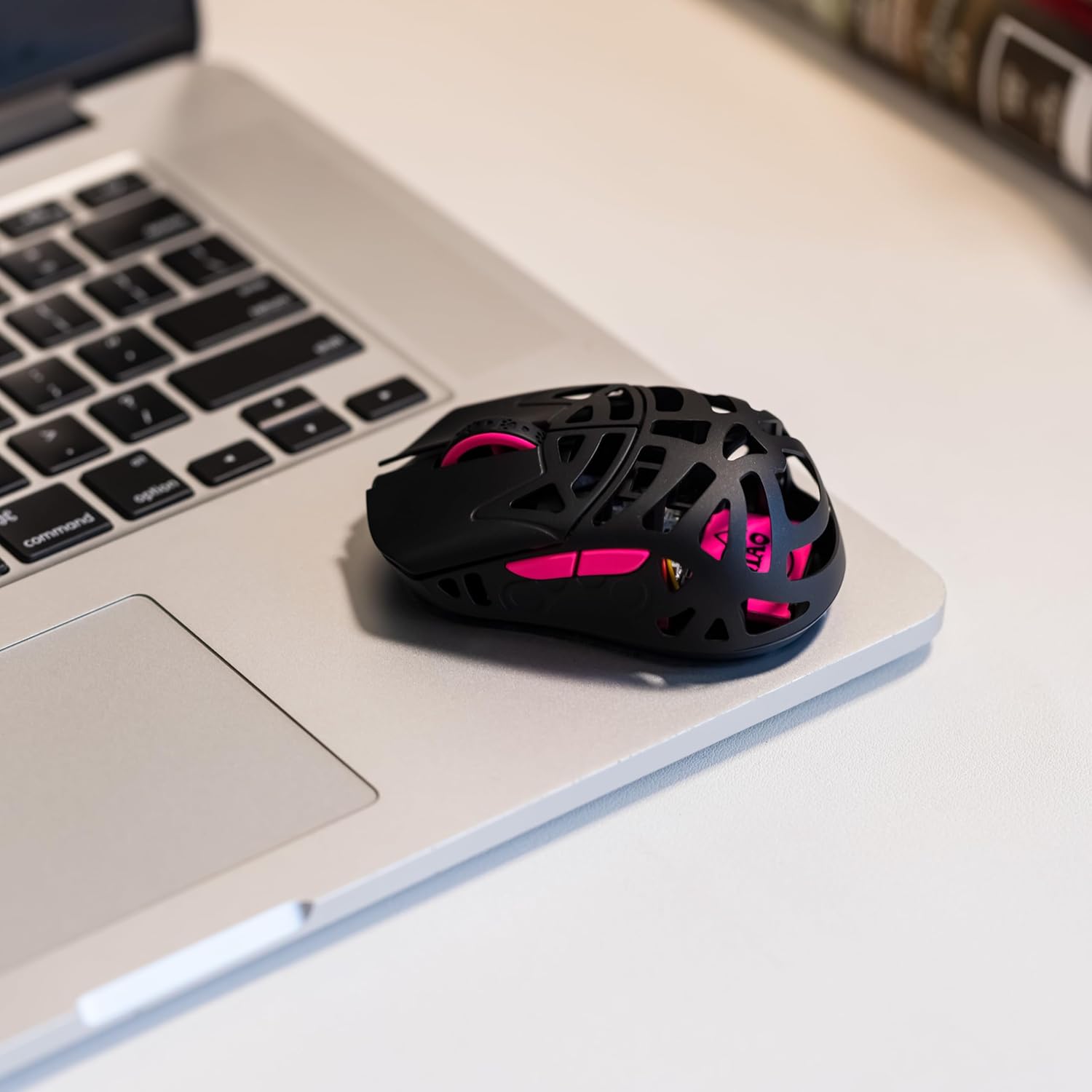 WLMOUSE Beast X Miao Gaming Mouse on Laptop Trackpad