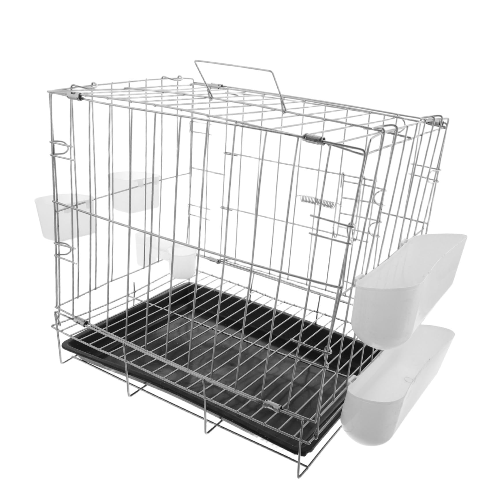 Jaula Plegable para Palomas de Cría y Apareamiento con Bandeja | Acero Inoxidable y Plástico, Diseño Portátil Multifuncional, Apta para Palomas Mensajeras y Loros Color Aleatorio