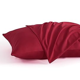 NTBAY Toddler Pillow Cases Set of 2, 2 Pack Brushed Microfiber 14x20 Pillow Cases, Soft, Wrinkle, Fade, Stain Resistant Wine Red Pillow Cases with Envelope Closure, 14x20 Inches, Wine Red