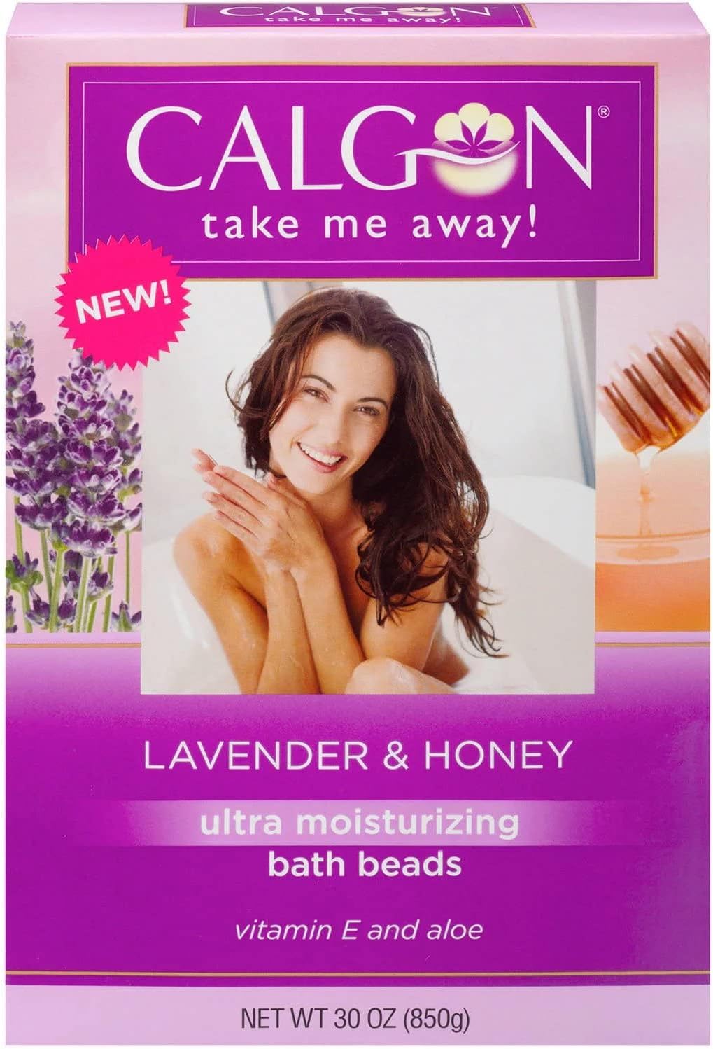 Calgon Ultra Moisturizing Bath Beads, Lavender Vanilla, 30