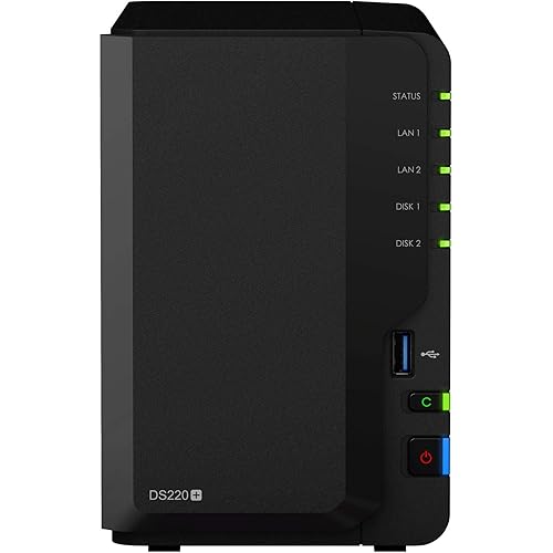 Synology 2 bay NAS DiskStation DS220+ (Diskless),Black