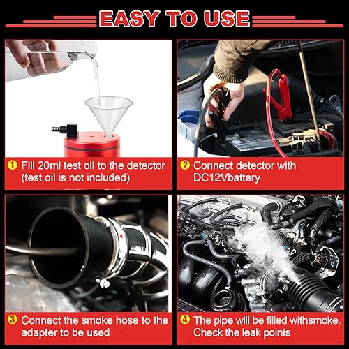 Miniatura 5 de Detector de fugas de máquina de humo automotriz, bomba de aire integrada, probador de fugas de máquina de humo Evap para detección de fugas al