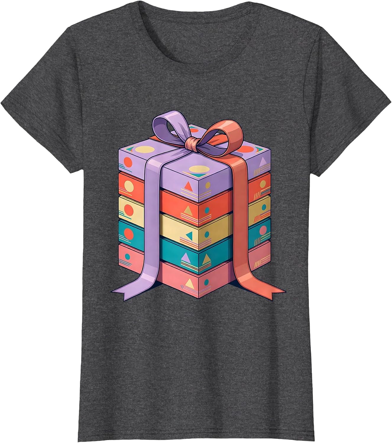 Women's Stacked Kpop Albums Satin Ribbon Illustration T-Shirt image 5