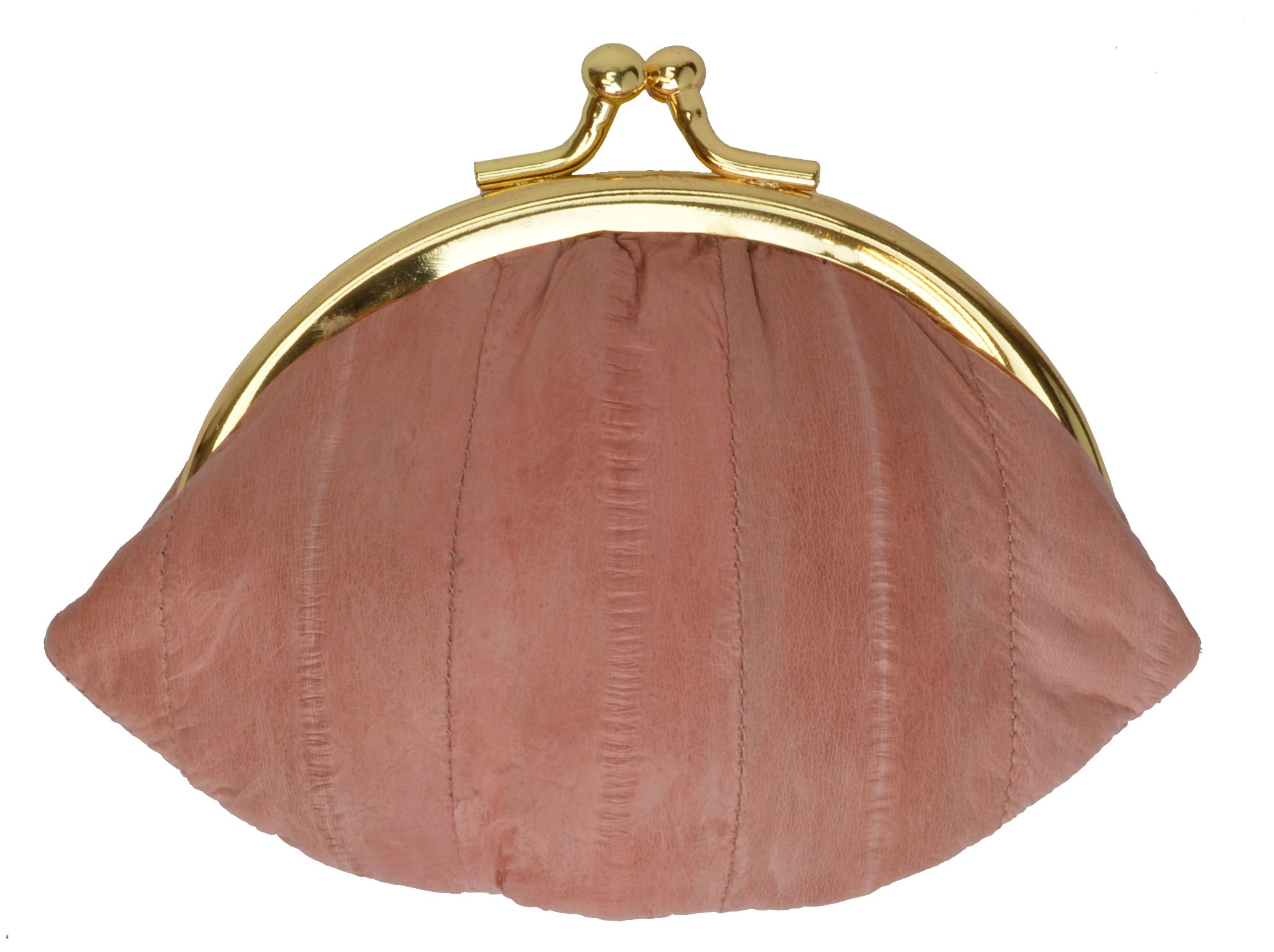 MARSHAL Genuine Eelskin Soft Leather Small Change Purse Organizer