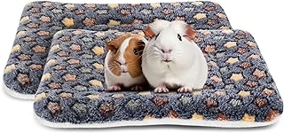 2 Pack Guinea Pig Bed - 10 x 13 Inch Guinea Pig Pee Pads Bedding - Washable and Thickness Upgrade (Dark Blue,M)