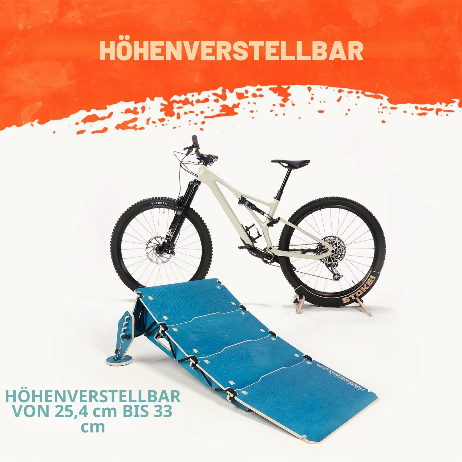 Ninja MTB Jump Ramp Turbo Kicker Tragbare Jump Ramp 4 Panel Rampe für alle Altersgruppen Ideal für MTB Bikes, BMX Bikes, One Wheels, Scooter, Skateboards und RC Cars