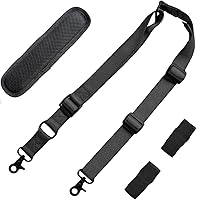 Vista 2 de Eslinga de rifle de 2 puntos con almohadilla para el hombro Correa de pistola ajustable rápida Multiuso Eslinga de dos puntos (negro)