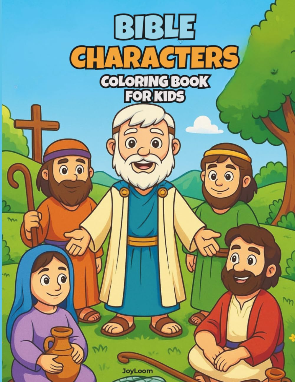 BIBLE CHARACTERS COLORING BOOK FOR KIDS: Fun & Inspiring Coloring Pages Featuring 50 Beloved Bible Heroes, Stories, for Children Ages 3–10 (Bible Stories Coloring Book Series)