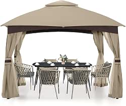 MASTERCANOPY Outdoor Patio Gazebo for Garden with Upgrade Steel Frame