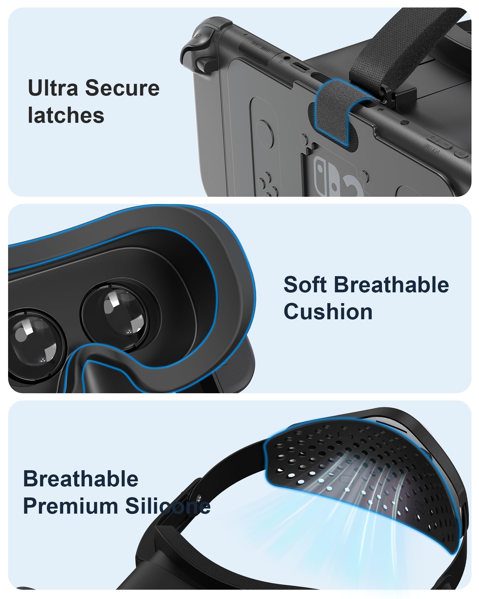 Casque VR amélioré pour Nintendo Switch 2 (2025), Lunettes de réalité virtuelle Switch 2 avec lentilles HD réglables et Sangle de tête Confortable, Lunettes 3D Virtual Boy pour Accessoires Switch 2