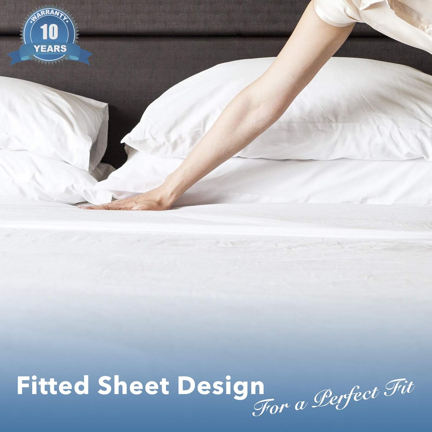 Templeton Premium Hypoallergenic Waterproof Mattress Protector - Full Size White