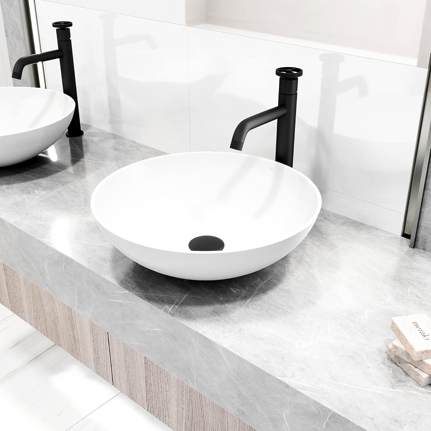 VIGO Cass 12'' H Single Handle Single-Hole Bathroom Vessel Faucet in Matte Black-VG03030MB