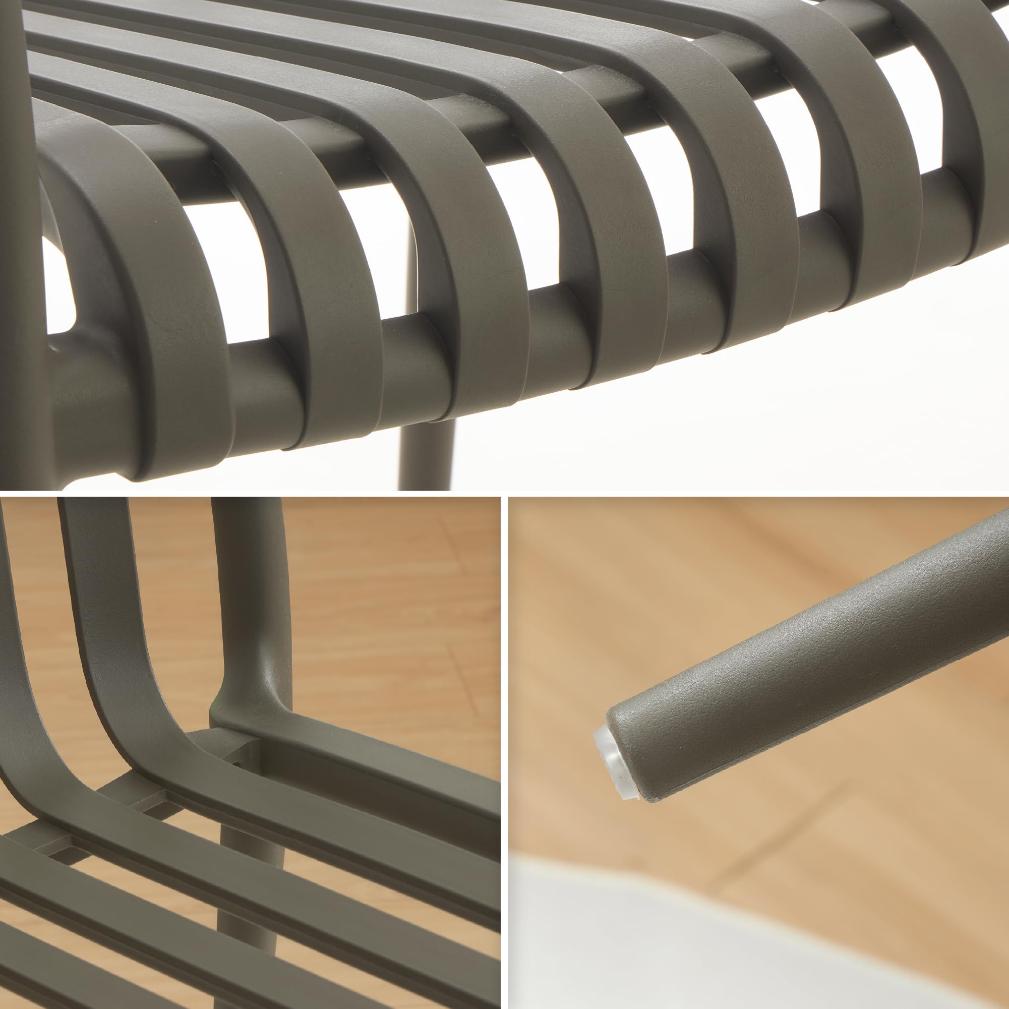 Conjunto de Mesa y 4 sillas Ruth Wendy - Mesa de cerámica sinterizada de 140 x 80 cm con sillas de Polipropileno, diseño Elegante y Moderno, fácil de Limpiar, para Interiores y Exteriores