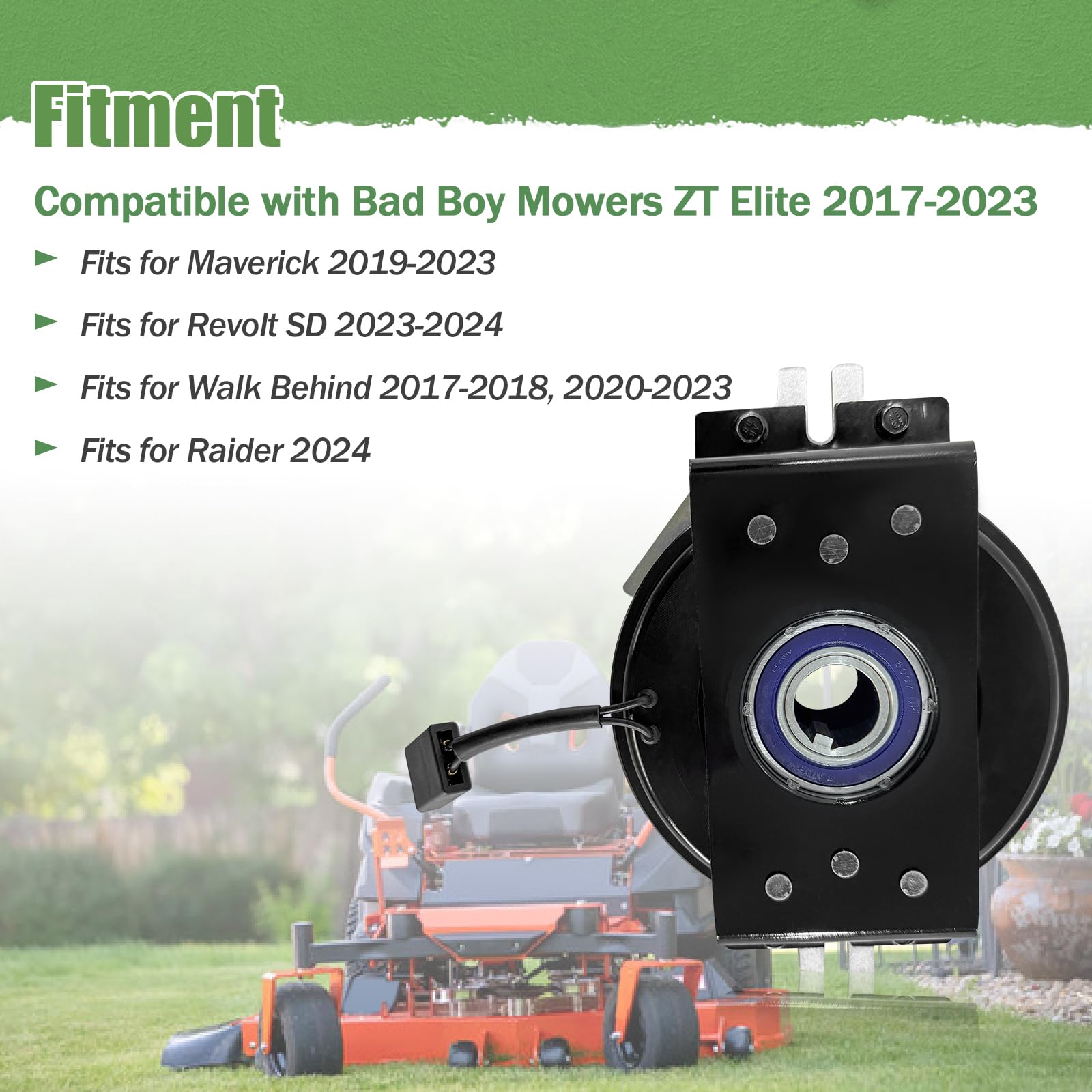 070-0056-00 - Embrague eléctrico PTO compatible con cortacéspedes Bad Boy ZT Elite & Maverick 2019-2023