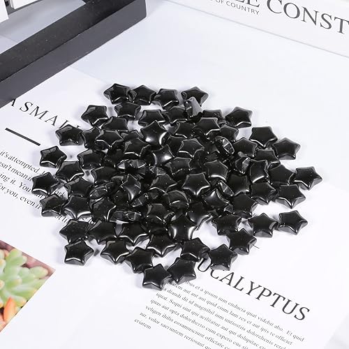 Miniatura 3 de Rockcloud Paquete de 10 piedras de bolsillo de cristal en forma de estrellas, piedras pulidas para la preocupación para la curación de reiki, yoga,