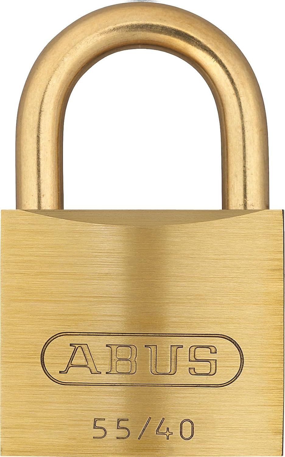 ABUS 55MB/40 Brass Lock with 2 Keys for Outdoor, Storage, Gate, 1.5in (38mm) Wide (Keyed Different, 1)