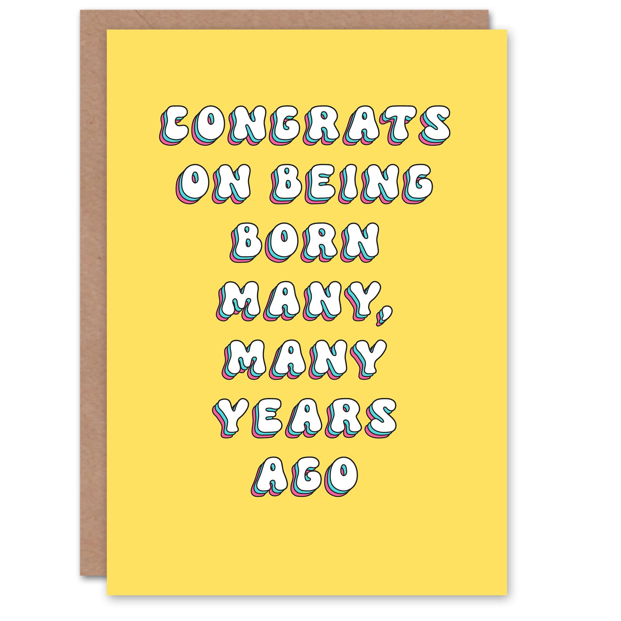 Artery8 Birthday Card Born Many Years Ago Congrats Fun Funny Happy Joke Humour For Her Gran Sister Niece Daughter Wife Woman Greeting Card