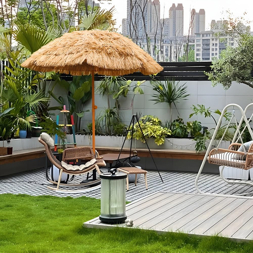 5ft Haii Trzechowaty Parasol Przenośny parasol plażowy patio na zewnątrz Tiki Bar, Troal Palapa, Podwórko, Basen, Ogród