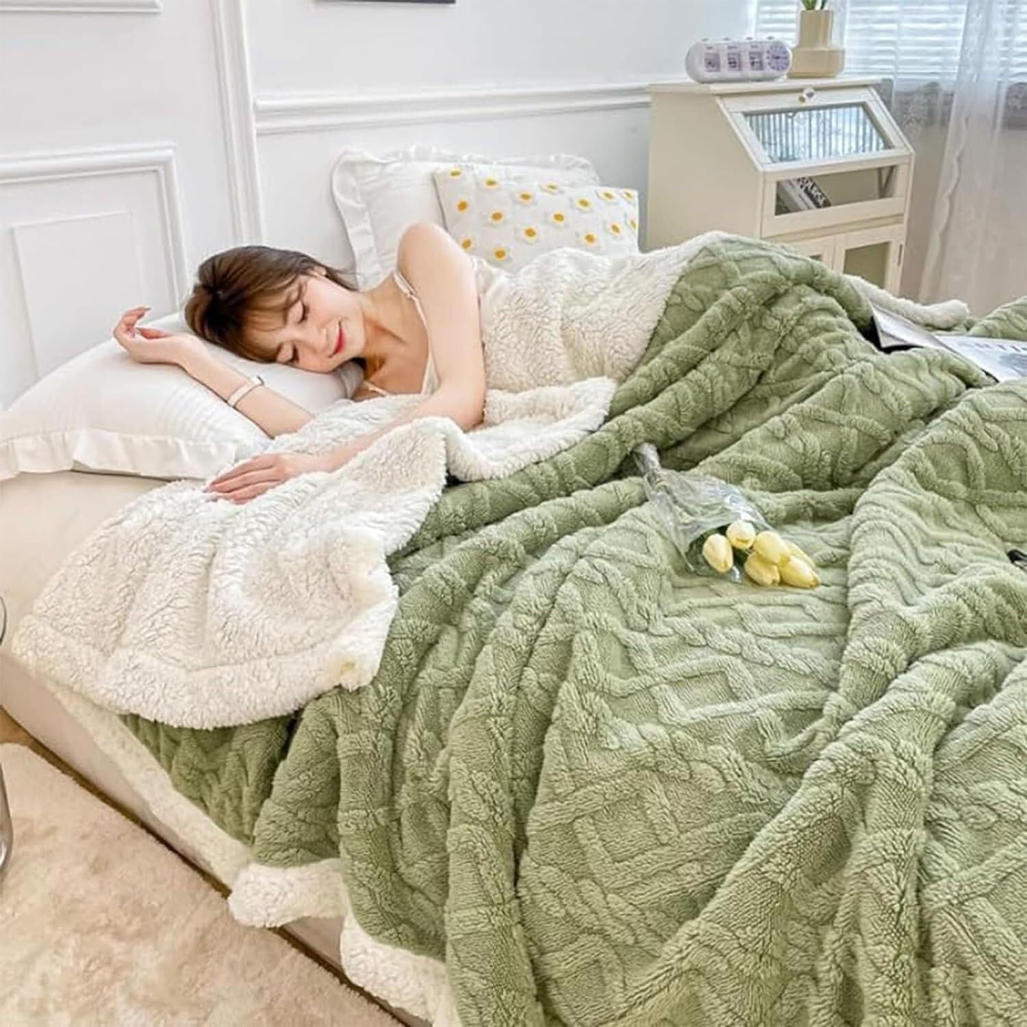 リバーシブルフリースブランケット