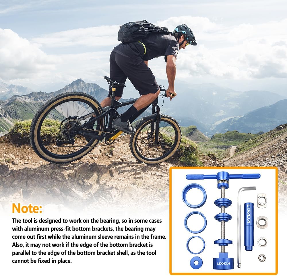 LIXADA Bike Bottom Bracket Install Removal Tool Kit Bike Bottom Bracket Tool Professional Bike Bottom Bracket Remover Tool for BB86/BB30/BB91/BB92/PF30