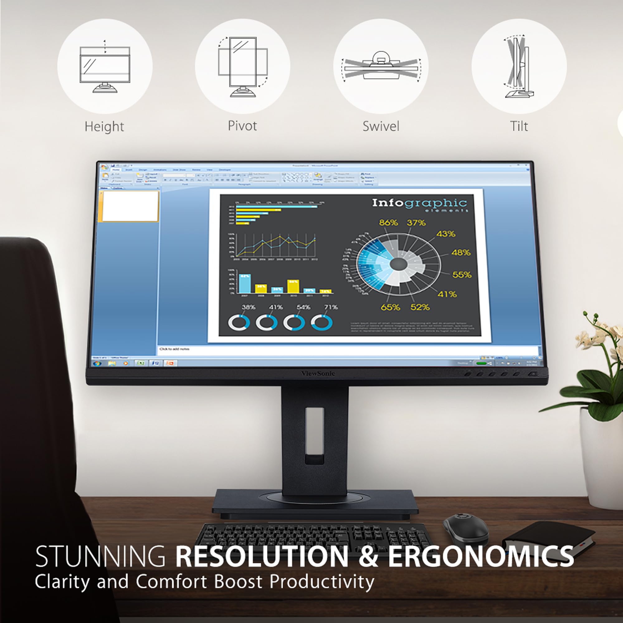 ViewSonic 61cm/24'' (1920x1080) VG2448A-2 16:9 5ms HDMI VGA DisplayPo — view 2
