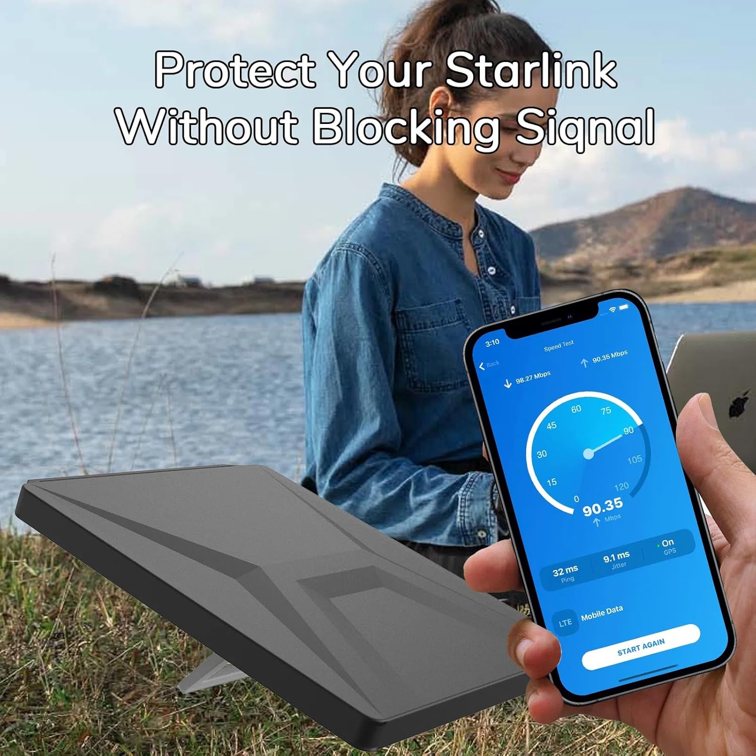 Starlink Mini Case Cover,Silicone Protective Cover for starlink mini,Dish Antenna Protector for starlink mini (Gray)