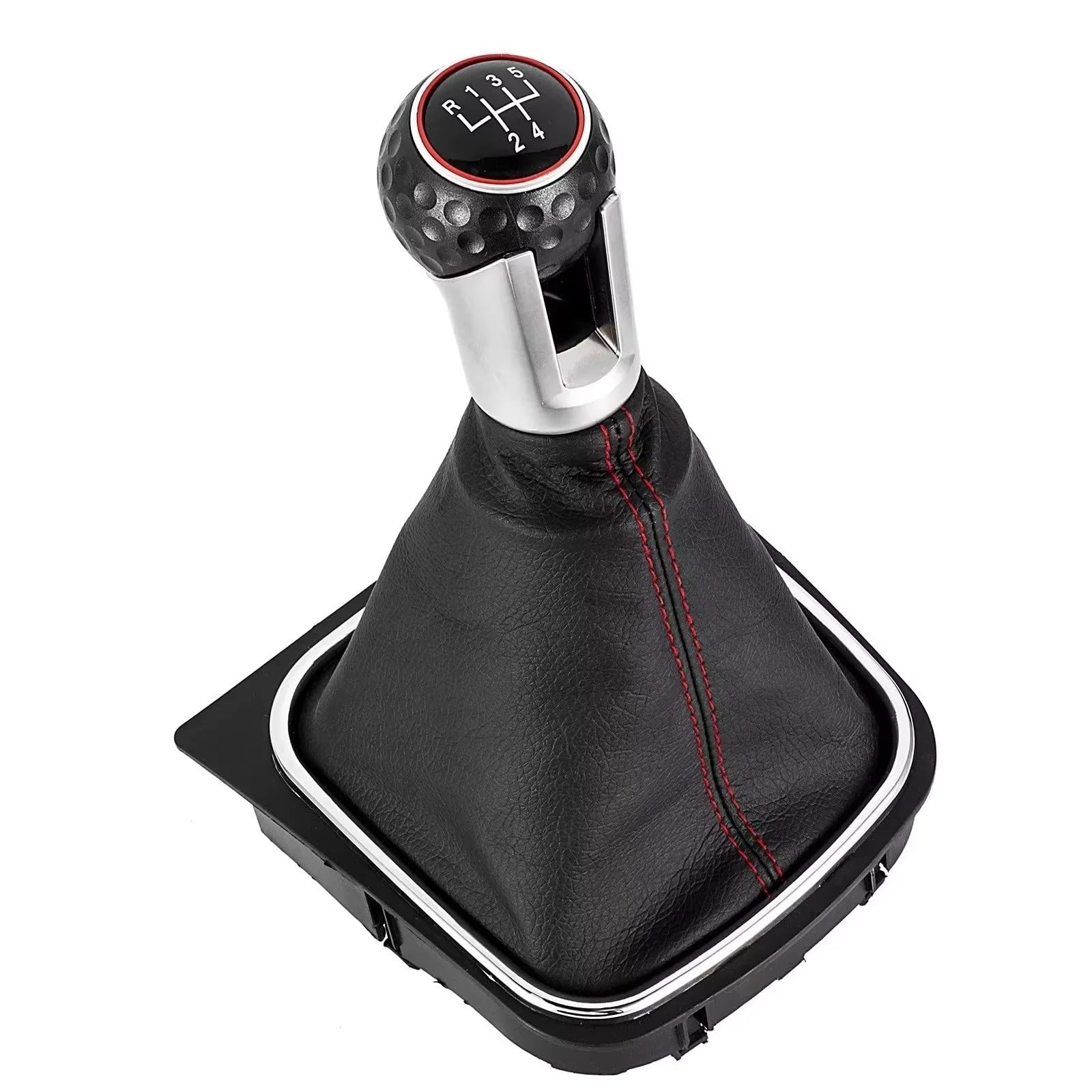 Xzcvtyw 5 Speed Shift Knob Shifting For Golf 5 Mk5 R32 Gtd Gti Golf 6 Mk6 R20 2004-2013 Car Gear Shift Knob With Gaiter Boot Cover Stick Lever Shifter Handball Car Gear Lever Shifter(5 Speed)