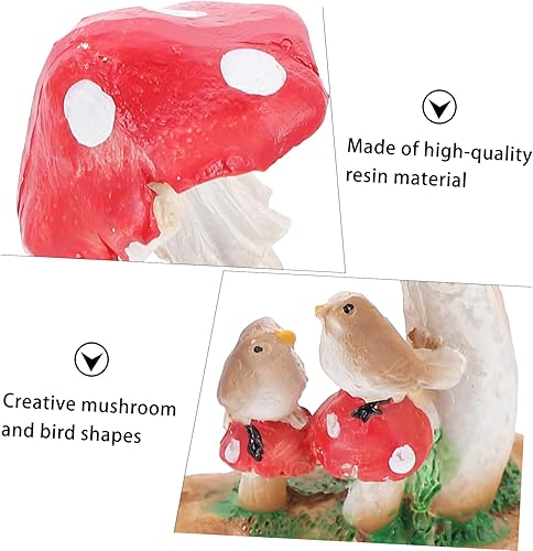 Miniatura 3 de IMIKEYA 12 Pcs Mushroom Ornament Resin Craft Adornment Figurine Ornament Home Scene Decor Small Figurine Decor Creative Adornment Exquisite Figurine
