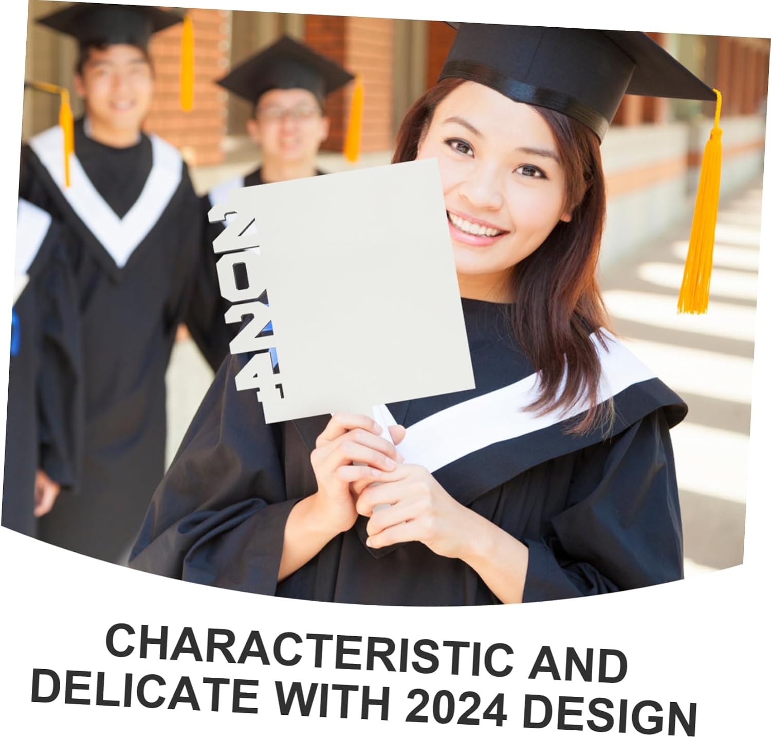 2024 Graduation Fan Picture Frame Blank DIY Desk Ornament