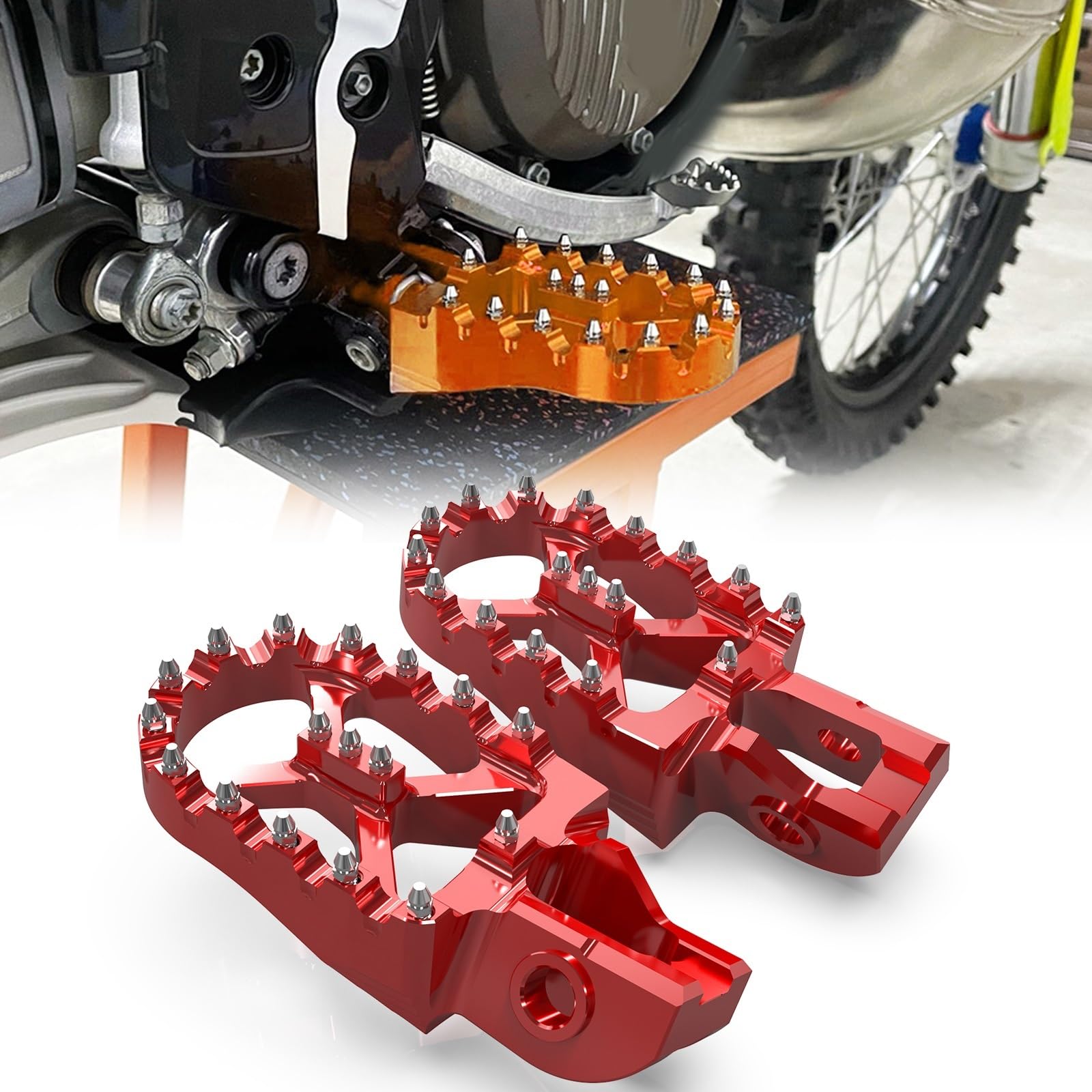 Repose-pieds 57mm Husqvarna pour éviter les glissades de bottes en enduro