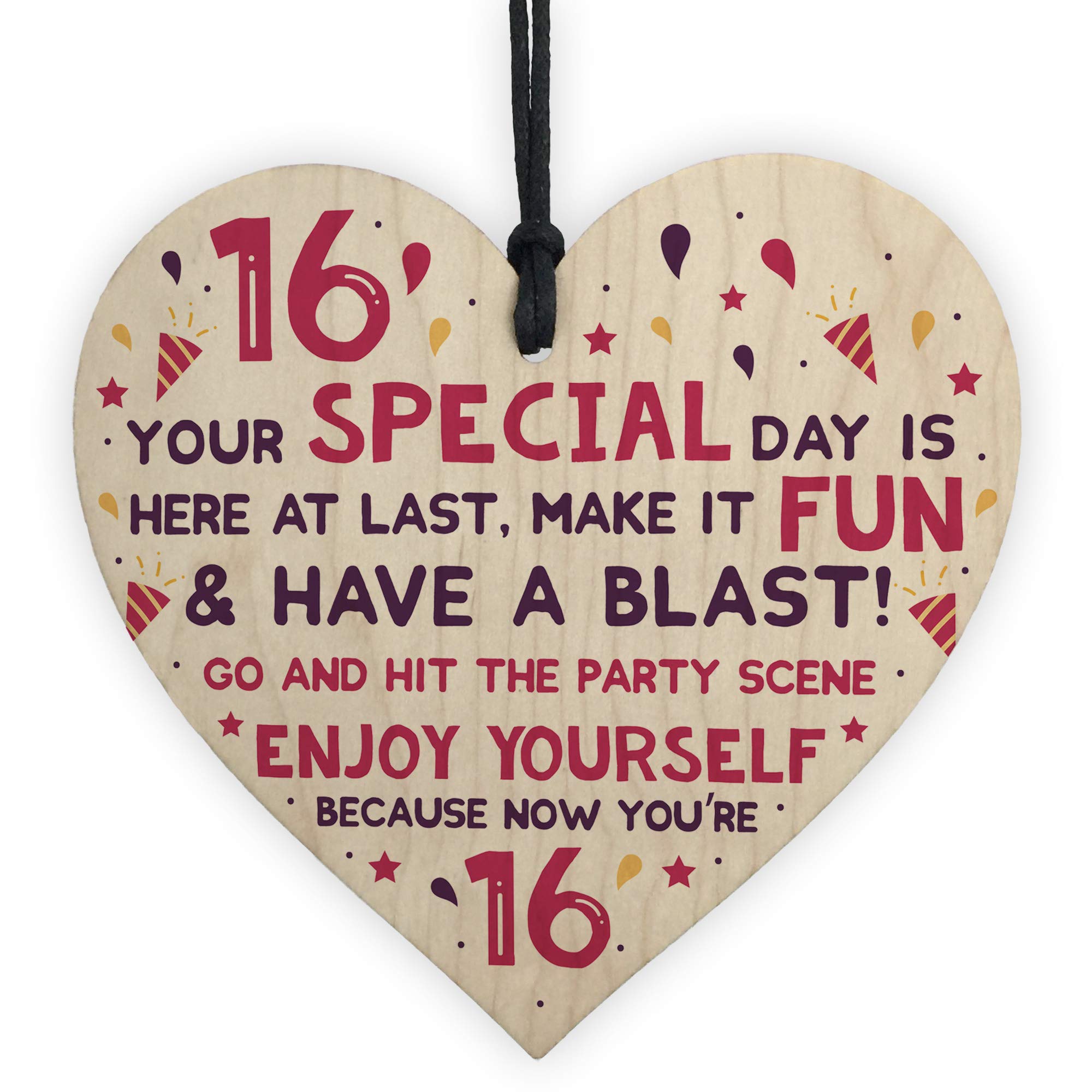 Red Ocean 16th Card Sixteenth Birthday Gift For Daughter Son 16 Birthday Decorations