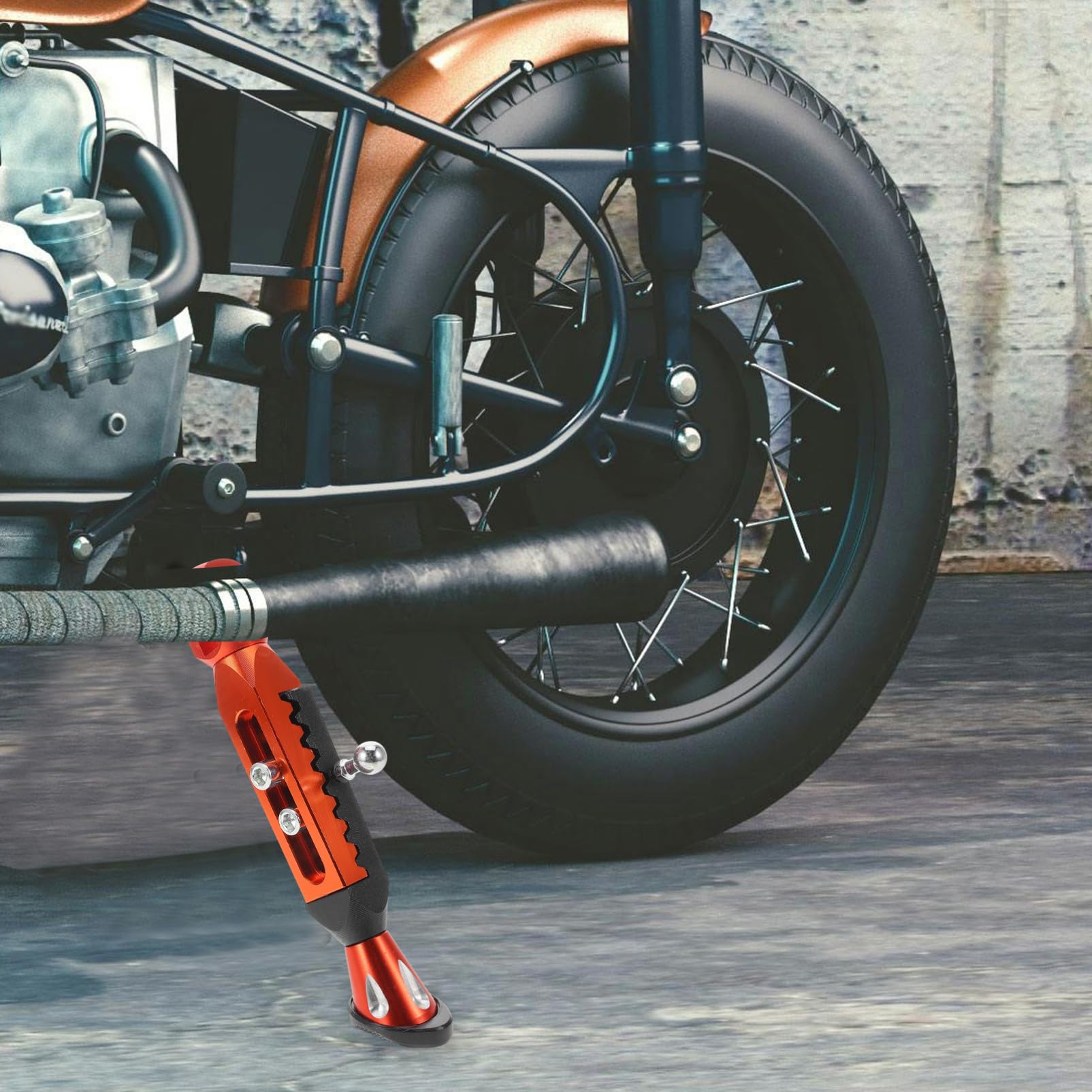 Béquille de Moto en Alliage D’Aluminium Réglable 20, 5-24, 5 Cm