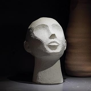 Abstract Decor Sculptures Home Decor - Resin Thinker Human Head Statue Shelf Decorations Bust Statues for Living Room Office Table Art Decor Accents 7.25 * 6.25 * 8.5 Inch