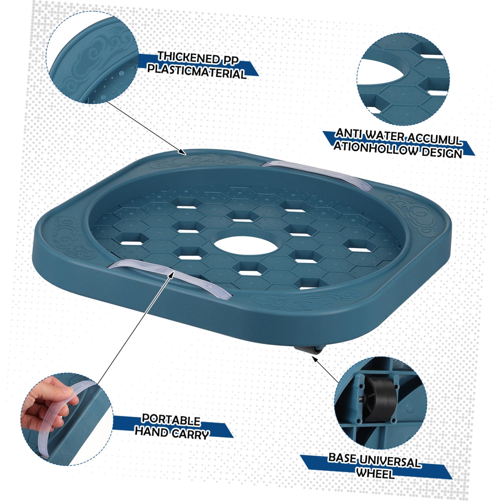 Generico Armadietto Porta Bombole Gas Esterno Base Portabombola Gas Rotonda in Plastico e Acciaio Inossidabile Supporto Mobile per Cucine Familiari e Ristoranti