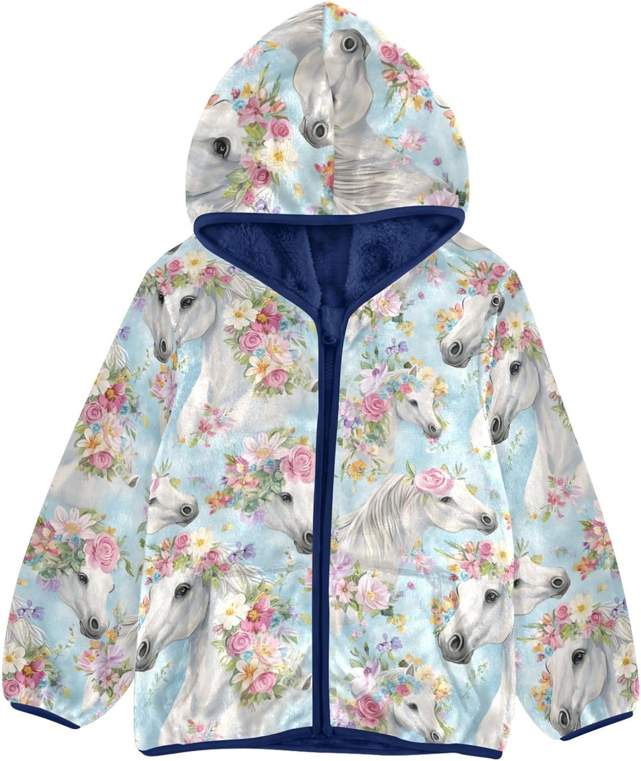 GuoChe Toddler Hooded Jackets Outerwear Jackets & Coats Navy Blue Baby Boy Clothes 3T
