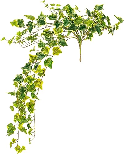 Vickerman Everyday - Arbusto colgante de hiedra artificial varigada de 34 pulgadas, arbusto de plantas colgantes de imitación para interiores,